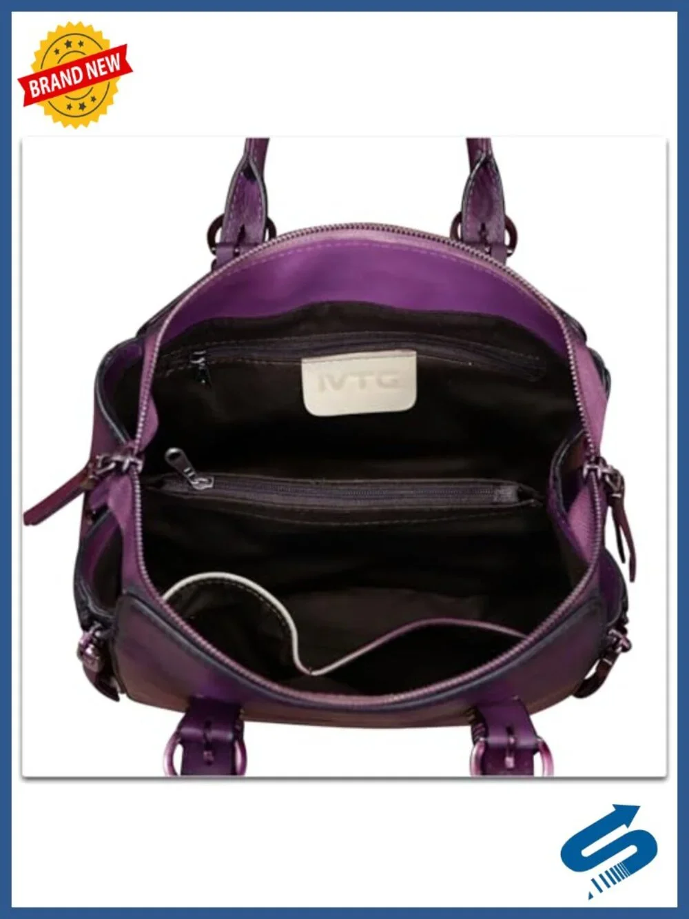 Genuine Leather Satchel Bag Vintage Crossbody Shoulder Handbag